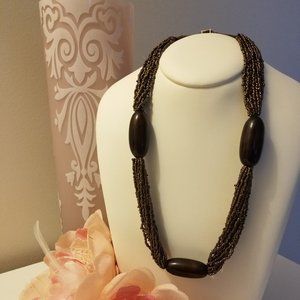 Beaded Brown Necklace